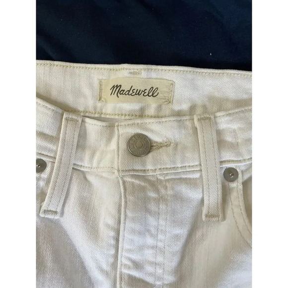 Madewell Classic Straight‎ Jeans White Denim Size 27 Stretch Pockets Comfort - Picture 3 of 9